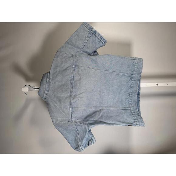 NWT G-Star RAW Arc Short Sleeve Denim Jacket Women’s Small Vintage Electric Blue - Picture 4 of 8